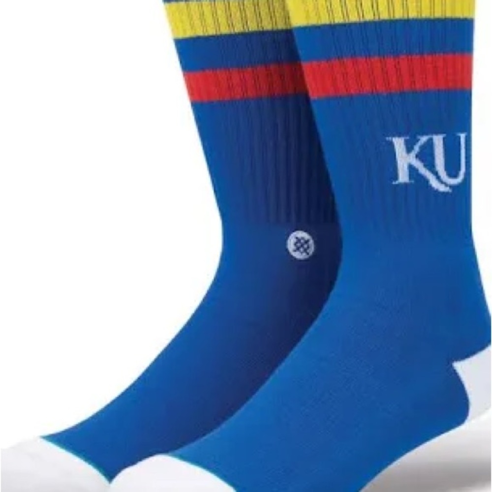 Stance Kansas Jayhawks Blue Crew Socks size large